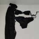 Women's 3 Piece Bikini Sets Two Piece Swimsuits Triangle Top Underwire Bathing Suit High Cut Thong Swimwear, Size M