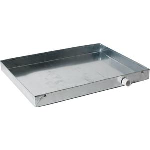 Heavy-Duty Galvanized Steel Drain Pan Premium, Rust-Resistant HVAC Condensate Pan Leak-Proof for Maximum Protection With Hole Option (22"x24"x2")