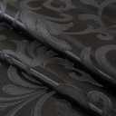 meioro Wipe Clean Table Cloth, Round Tablecloth Waterproof Polyester Fabric Tablecloths, Large Wipeable Table Cloths with Floral Patterns for Dining Party Decoration(Black, Round 60'')