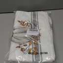 Fall Placemats Thanksgiving White Pumpkin Leaf Branch Tablemats for Dinner Table Gray Stripes Autumn Table Mats for Thanksgiving Day Holiday Cotton Linen Washable Set of 6