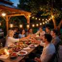 RTTY Outdoor String Lights 60 FT, Patio Lights with 32pcs Plastic G40 LED Bulbs,Shatterproof Waterproof Connectable Hanging for Porch Cafe Bistro Backyard Gazebo Balcony Deck Party