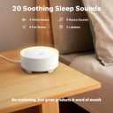 Kipcush White Noise Machine for Sleeping, 20 Soothing Sounds Including White Pink Brown Noise, Fan and Nature, Custom Shortcut Buttons, Dimmable Night Light, 8 Hour Timer, USB Powered