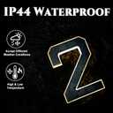 ISUNMEA 9 Inch Solar Lighted House Numbers for Outside, Light Up Waterproof LED Address Numbers Signs for Houses, Large Personalized Illuminated Exterior Modern House Numbers Light (9-Black, 9IN)