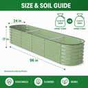 8x2 ft Galvanized Metal Raised Garden Bed 17-Inch Tall, Light Green, 8 × 2 × 1.4 FT