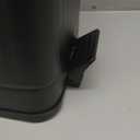 CEROELDA Small Trash Can with Lid-5L/1.3 Gal,Stainless Steel Outdoor Dog Poop Garbage Can-Farmhouse Retro Metal Waste Bin w/Step Pedal for Bathroom Bedroom Office-Soft Close-Black