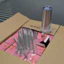 24 Pack 20 Oz Stainless Steel Straight Tumblers, Insulated Slim Skinny Travel Cup Set, BPA-Free Lids and Straws Included, Silver