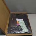 11.7x16.5 Inch Tabletop Chalkboard with Wood Base, Menu Chalkboard Stand, Message Board, Bar and Special Event Decorations, Hanging Double-Sided Chalkboards Sign for DIY Home Decoration-Walnut