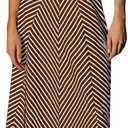 MISSACTIVER Striped Smocked Flowy Midi Dress for Women Summer Sleeveless V Neck Tie Straps Backless Beach Long Dresses (Small, Brown)