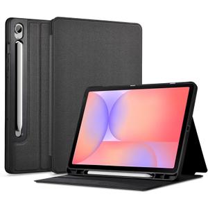 CoBak Case for Samsung Galaxy Tab S10 Lite / S10 FE / S9 FE 10.9 Inch, Protective Smart Auto Wake/Sleep Cover with Anti-Slip Multi-Angle Stand and S Pen Holder, Black