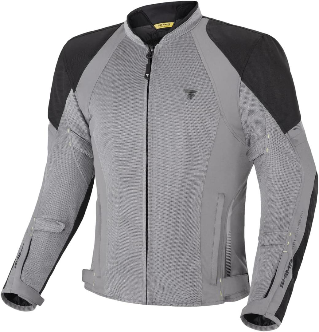 SHIMA JET | Breathable MESH Panels, Waterproof, Removable Membrane, Level 2 Back Protector Included, Advanced Adjustment (Grey, L)