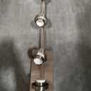 MELUCEE 6-Light Track Lighting Kit Brushed Nickel Semi Flush Mount Ceiling Light Fixture with 6 Rotatable Light Heads, Industrial Accent Lighting for Foyer Art Wall Kitchen, Clear Glass Shade