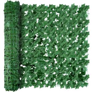 Artificial Ivy Privacy Fence Wall Screen, 39 x 118 in Garden Fake Hanging Plants Vines, Aesthetic Faux Greenery Garland Leaves with Strengthened Joint Prevent Leaves Falling Off for Outdoor Decor
