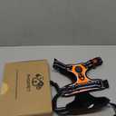 PHOEPET No Pull Dog Harness Medium Reflective Front Clip Vest with Handle, Adjustable 2 Metal Rings 3 Buckles,[Easy to Put on & Take Off], (M, Orange)