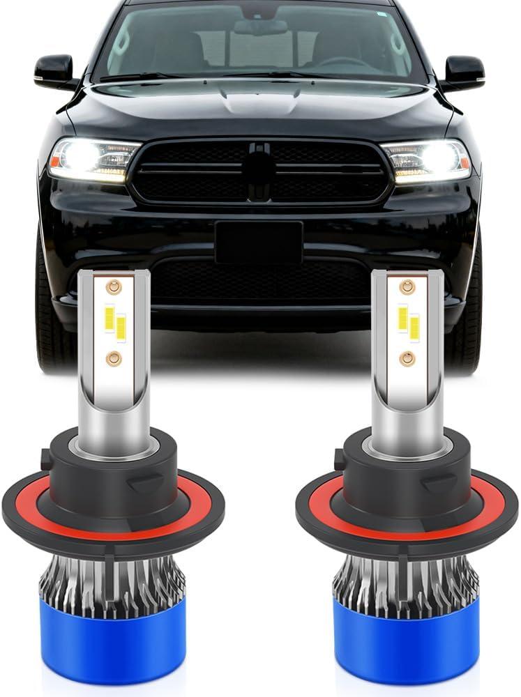 Compatible For Dodge Grand Caravan High and Low Beams Light Bulbs 2008 2009 2010, 6000K White, 20000LM 800% Brightness, Plug n Play, Pack of 2