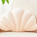 Uvvyui Beige Shell Pillow, Seashell Decorative Throw Pillow Beach Pillow, Soft Velvet Shell Shaped Pillow Room Decor, 18" Seashell Throw Pillow Ocean Pillow Stylish Cushion
