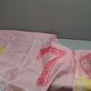 Happy 7th Birthday Backdrop Banner - 7 Birthday Party Decorations Supplies for Girls - Pink 3.9 x 5.9ft