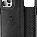 ONES for iPhone 13 Pro PU Leather Case 『 Four Corner Airbags 』『 Anti-Fingerprint 』『 TPU Bumper Non-Slip 』『Wireless Charging』 Sturdy Impact Absorb Shockproof Hard Cover - Black Pack of 3