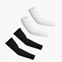 ARM SLEEVES FOR MEN AND WOMEN UV CUT FLEXIBLE & DURABLE BY SOCKSCASTLE AQUA X (Pack of 2, Black, White)
