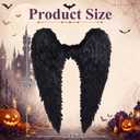 Jenaai Large Angel Wings, Feather Wings Halloween Costume for Women, One Size