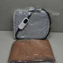 Petrendy  Large Dog Heating Pad with Washable Cover, Soft Plush Pet Heating Pad with 9 Adjustable Temperature, Timer, Chew-Resistant Cord, Waterproof Electric Heated Pet Bed Mat for Dogs and Multi-Cats, Brown