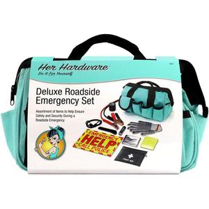 Her Hardware 38203 Deluxe Roadside Emergency Kit