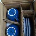 LE TAUCI 6 oz Cappuccino Cups with Saucers, Ceramic Coffee Cup for Au Lait, Double shot, Latte, Cafe Mocha, Tea - Set of 4, Ceylon Blue