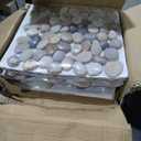 Stone Pebble Mosaic Tile, 12" x 12" Tumbled Stone Backsplash Tiles for Bathroom Kitchen Shower Floors and Wall Decor and Outdoor Areas, Pack of 5