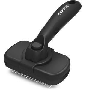 Swihauk Self Cleaning Slicker Brush for Dogs & Cats - Skin Friendly Deshedding and Grooming Brush for Haired Pets, Pet Supplies Accessory, Black Swihauk Self Cleaning Slicker Brush for Dogs & Cats - Skin Friendly Deshedding and Grooming Brush for Haired Pets, Pet Supplies Accessory, Black