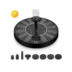 Solar Fountain, Solar Water Pump for Bird Bath, Free Standing Outdoor Submersible Fountain Panel Kit for Pond, Pool, Patio, Garden