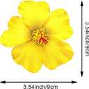 Arvintas 20 PCS Yellow Hawaiian Faux Flowers Hibiscus Flowers Hawaii Party Summer Party DIY Foam Hibiscus Flower for Tabletop Decoration Party Favors Supplies (No Clip)