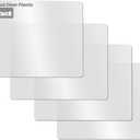 Fotouzy Flexible Plastic Cutting Boards for Kitchen, 4 Frosted Clear Cutting Mats 15 x 12 In, BPA-Free, Non-Porous, and Dishwasher Safe, Set of 4