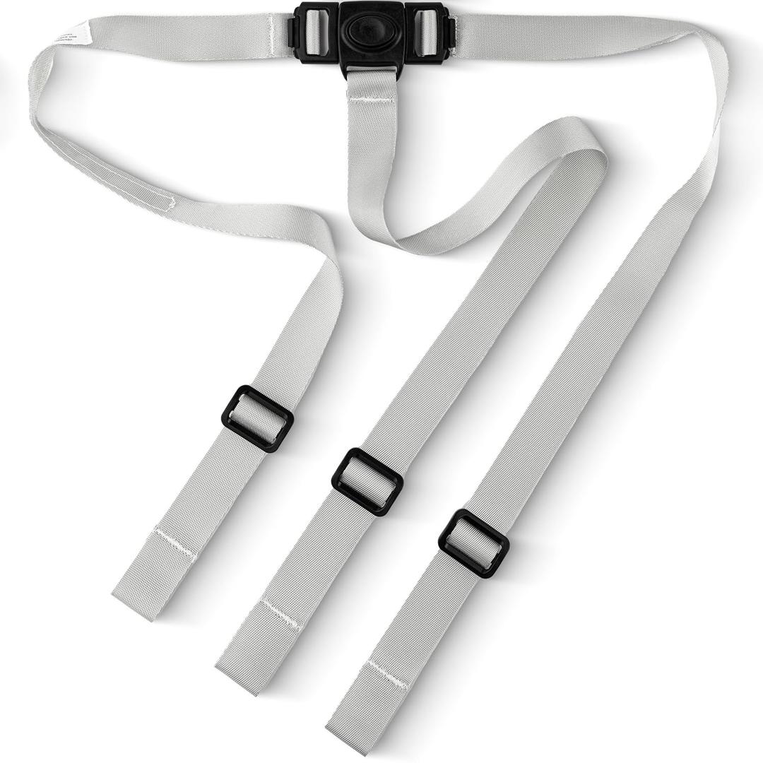 Today's Kids High Chair Straps Replacement Compatible with IKEA Antilop High Chair - Heavy Duty 3 Point Harness Seat Belt, Adjustable Durable Polyester, Soft & Comfortable on Baby's Skin - Gray