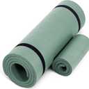 CAP Barbell High Density Exercise Yoga Mat with strap and Knee Pad 71"x24"x1/2" Sage Green