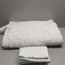 Comfort Spaces Kienna Quilt Set- Double Sided Stitching Design Summer Blanket, Lightweight, Soft, All Season Bedding Layer, Matching Sham, White (66"x90") 2 Piece