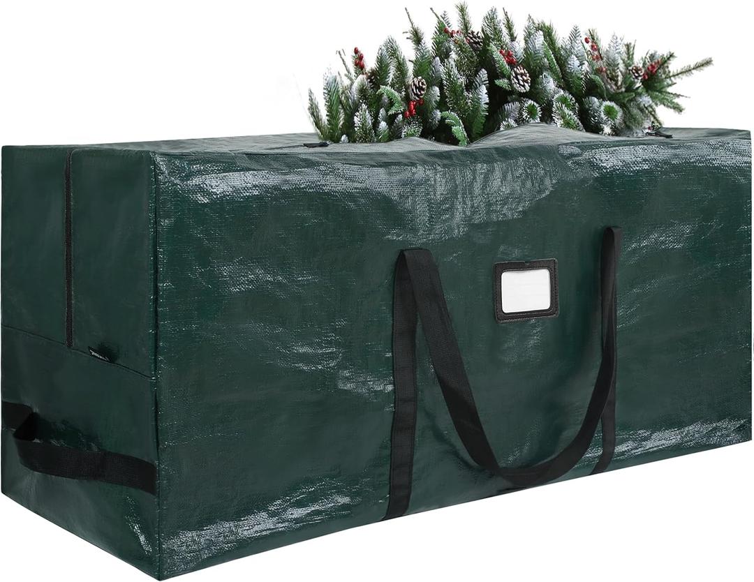 Large Christmas Tree Storage Bags Heavy Duty Tree Bags Holiday Storage Bags Protects From Moisture Or Dust,Alternative To Xmas Tree Storage Box (Green, 7.5 Ft)