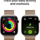 Apple Watch Series 11 [GPS + Cellular 46mm] Smartwatch with Gold Titanium Case with Gold Milanese Loop - M/L. Sleep Score, Fitness Tracker, Health Monitoring, Always-On Display, Water Resistant