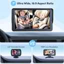 2-Kids Baby Car Camera Dual Monitor 7 Inch Display with Two Rear Facing Car Seat Cameras, 1080P HD Night Vision IR-CUT, USB Powered Plug and Play Backseat Baby Monitor for Infant & Toddler Safety