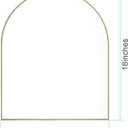 Gold Metal Frame Bathroom Arch Mirror for Over Sink, 15x18 Inch Arched Tempered Mirror, Wall Vanity Mirror for Farmhouse, Modern Luxe Mirror for Bedroom, Living Room, Entryway