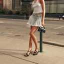 Carcuume Women's Strappy Platform Heeled Sandal,NATRACY-BLACK PU-6.5 (Black)