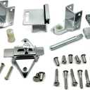 TP 1100 Toilet Partition Die Cast Zamac Complete Inswing Door Hardware Set, 1 in. Door 1-1/4 in. Pilaster (Chrome)