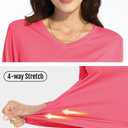 Boladeci Women's Swim Shirts Long Sleeve V Neck T Shirts UPF 50+ Sun Protection Quick Dry Rash Guard (Pink, L)