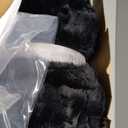 Cozy Bliss Faux Fur Throw Blanket for Couch, Fuzzy Soft Plush Thick Bubble Blanket for Sofa Bedroom Living Room, 60 * 80 Inches Black