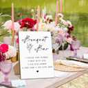 Flower Bouquet Bar Sign, Bridal Shower Sign 8 x 11, Flower Bar Wooden Sign with Stand, Wedding Welcome Sign, Elegant Minimalist Style Wedding Table Top Decor for Wedding Reception Bridal Shower -03