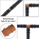 20-Pack Drip Irrigation Barbed Elbow Fittings, Fits 1/2”, 17mm .600” ID Drip Tubing
