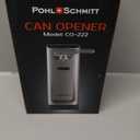 POHL SCHMITT 3 in 1 Electric Can Opener Smooth Edge with Knife Sharpener and Bottle Opener - Easy Push Down Lever - All Standard-Size & Pop-Top Cans, Durable Stainless Steel & ABS, Kitchen Accessories