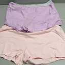 INNERSY Boxer Shorts for Women Cotton Sleep Shorts Soft Lounge Pajama Bottom 2-Pack (Large, Violet/Pink)