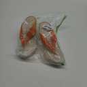 Crystal Queen Women Beach Sandals Platform Wedges Sandals High Heels Wedges Slippers Flip Flops White Flip Flops Plus Size (8.5, Orange)
