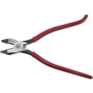 Klein Tools D201-7CSTA Linesman Pliers, Side Cutters with Spring Loaded Action, Ironworker Pliers have Aggressive Knurl and Tempered Handles