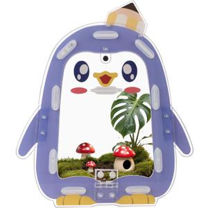 Magnetic Acrylic Jumping Spider Enclosure with Mushroom House, Easy-Feed Hole & Front Opening  Terrarium for Tarantula, Mantis, Beetle, Gecko, Hermit Crab, Reptile Habitat