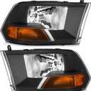WEELMOTO Headlights Compatible with 2009-2012 Dodge Ram 1500 (Does NOT Fit Quad Beam Headlight Models) for 2010-2012 Dodge Ram 2500 3500